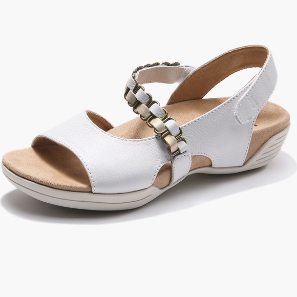 EUC - Halsa Destiny Sandals - White Size 10 - Picture 1 of 7